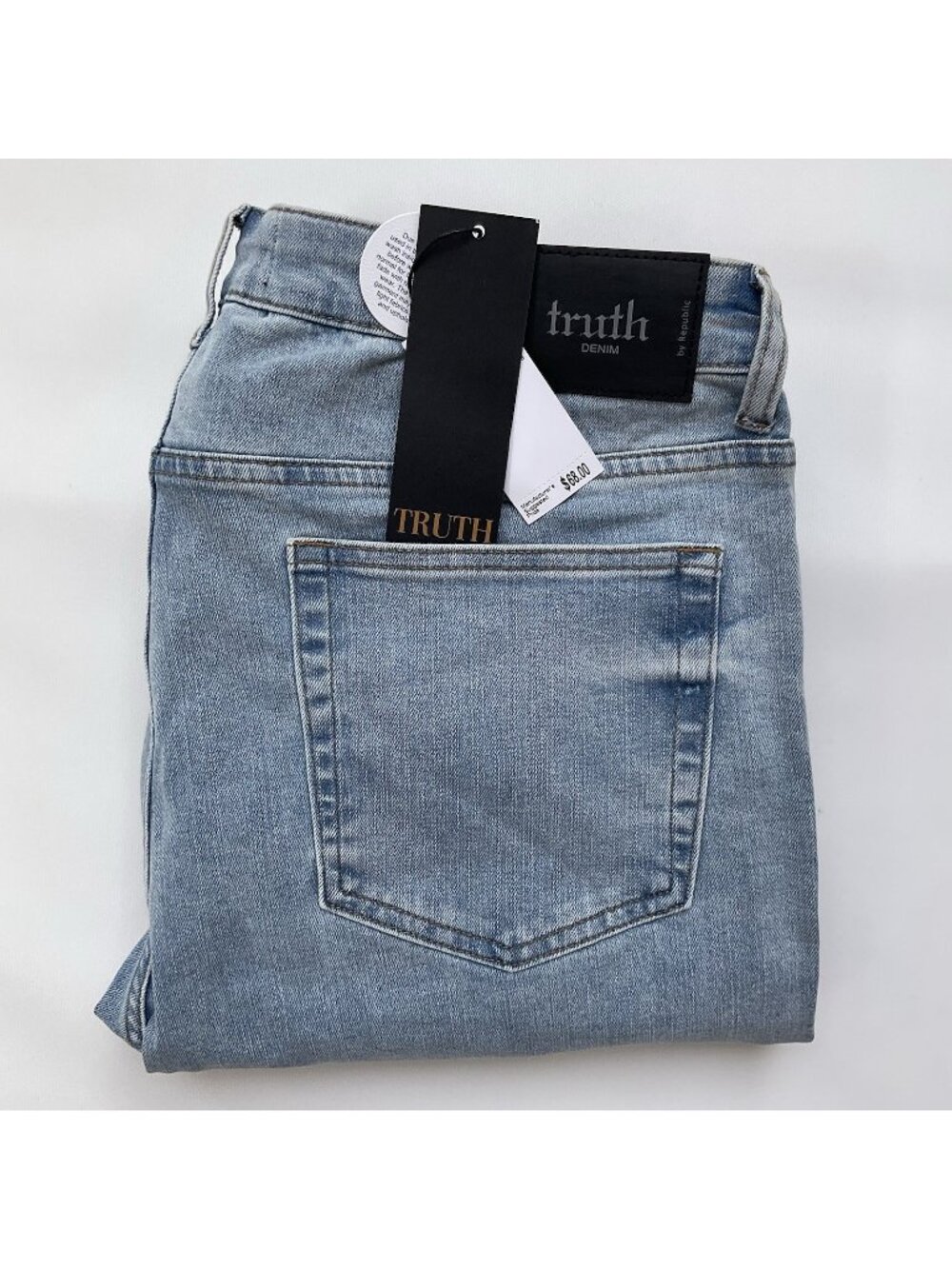 $68 TRUTH By Republic Men’s Skinny Jeans Ultra Stretch Light Blue Size 32X32